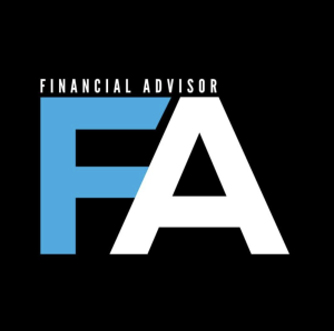 Financial Advisor logo which is a blue letter 'F' next to a white letter 'A.'